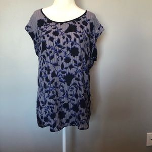 Daniel Rainn pretty purple black silky top